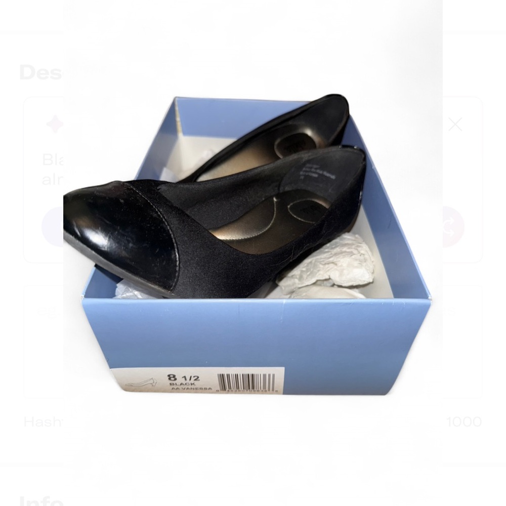Abella AA Vanessa Black Heels Size 8.5 - Picture 2 of 6